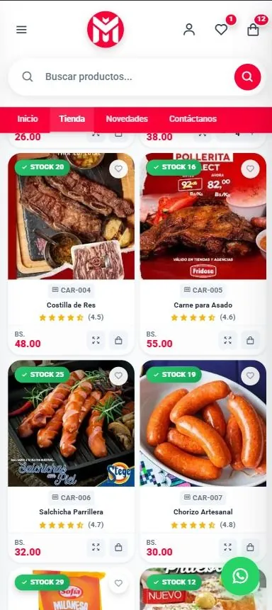 Tienda virtual de Mastec Digital en móvil