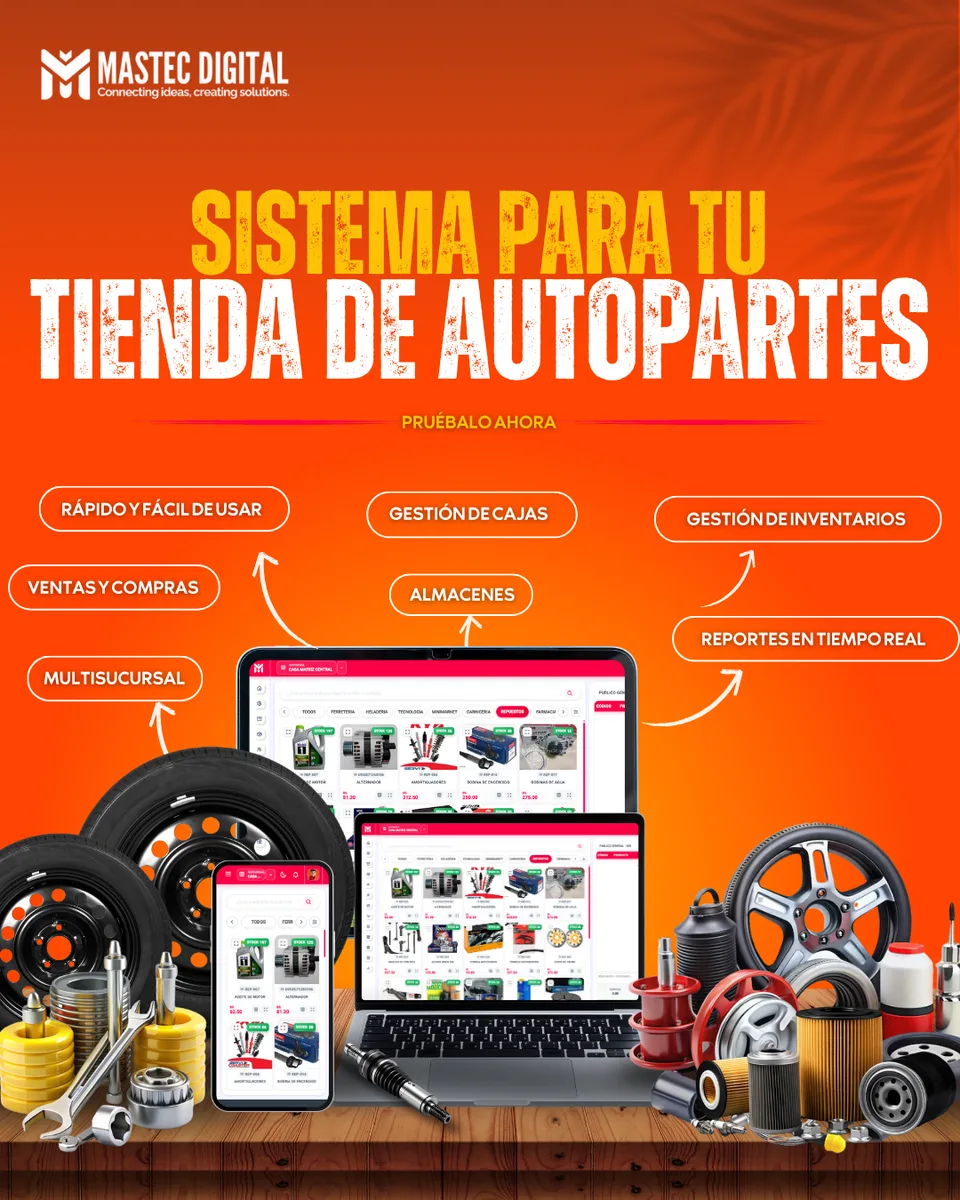 Sistema Mastec Digital para tiendas de autopartes