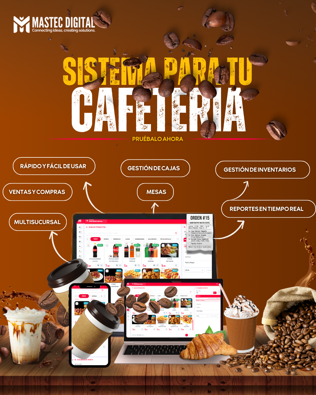 Sistema Mastec Digital para cafeterías